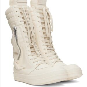 Rick Owens Milk Cargobasket Sneakers size 40 (US 7)